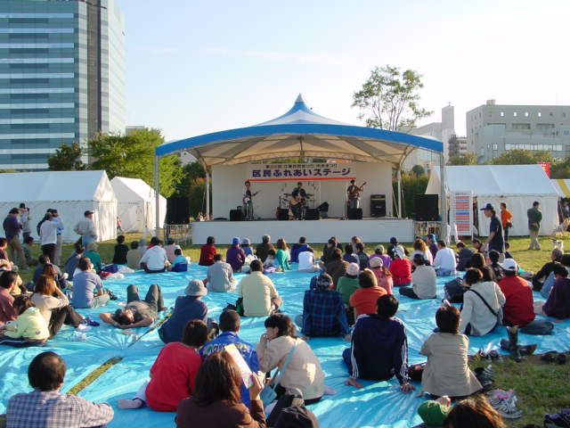 ステージテント設営 大型テント(10m)