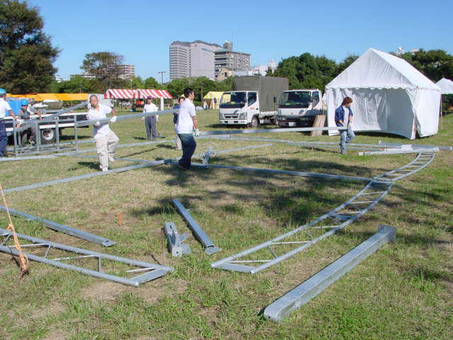 ステージテント設営 大型テント(10m)
