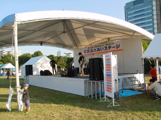ステージテント設営 大型テント(10m)