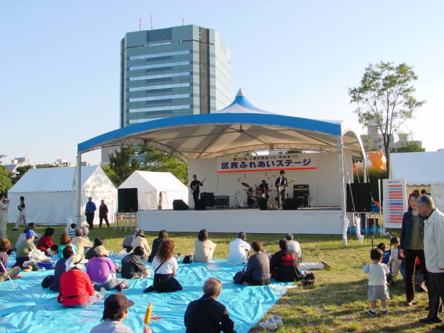 ステージテント設営 大型テント(10m)