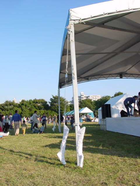 ステージテント設営 大型テント(10m)