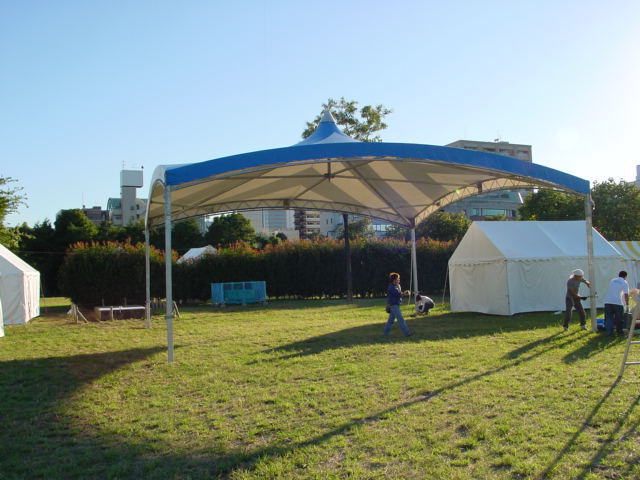 ステージテント設営 大型テント(10m)