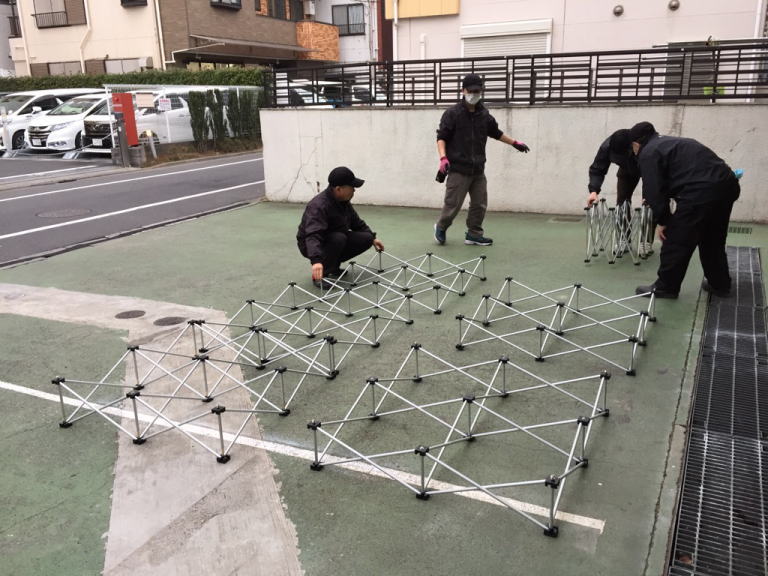 仮設イージーステージ設営