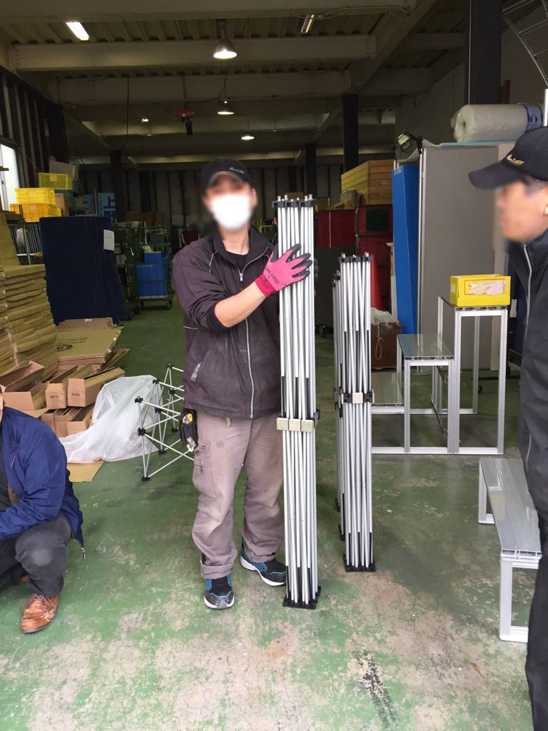 仮設イージーステージ設営