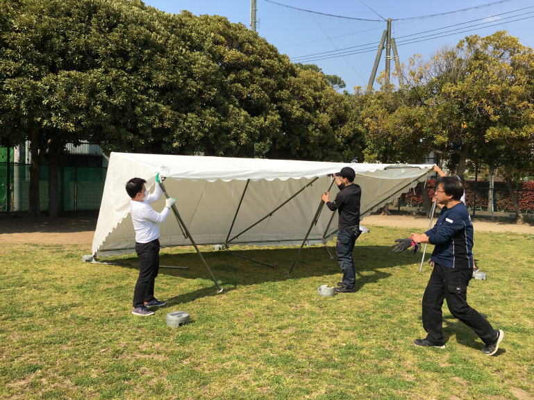 2k×3k集会テント設営